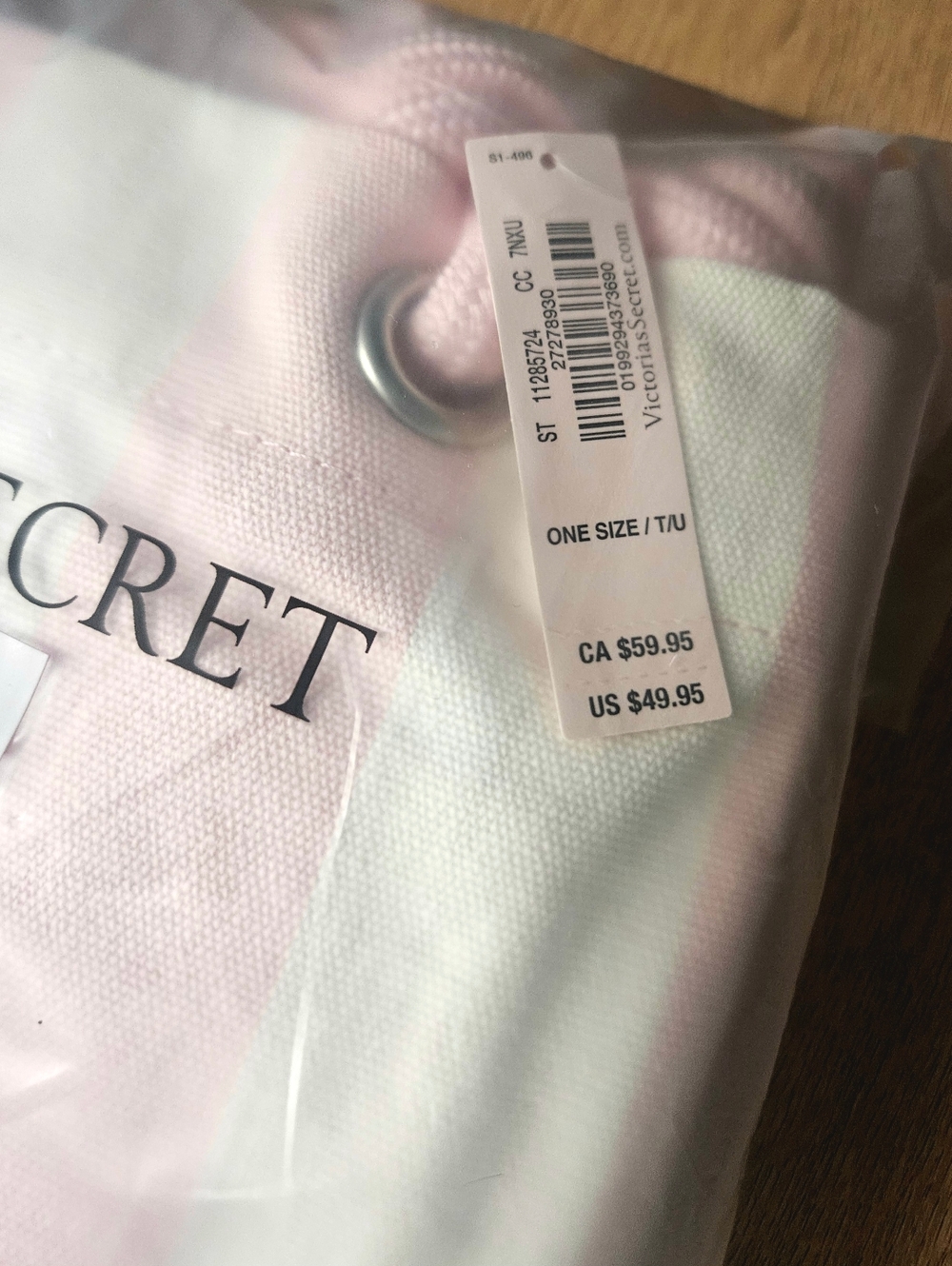 Victoria's Secret Heritage Stripe Rope Handle Tote Bag NEW SEALED MSRP $49.95 - Picture 12 of 14